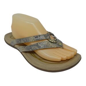 Abeo Brenda Snakeskin Print Orthotic Sandals Flip Flops